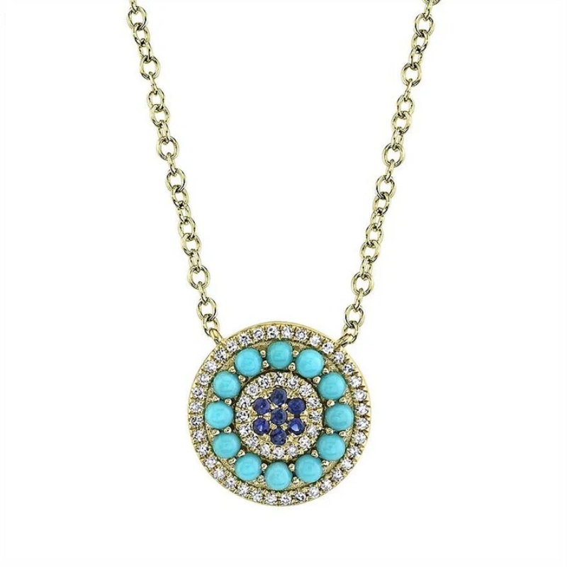 Kalung Liontin Bulat Imitasi P - Fashion Show Ethnic Wear ulasan dan harga
