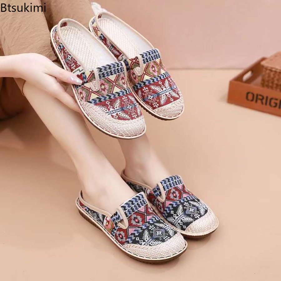 Sepatu Wanita Model Slip On 20 - Ethnic Fabric ulasan dan harga
