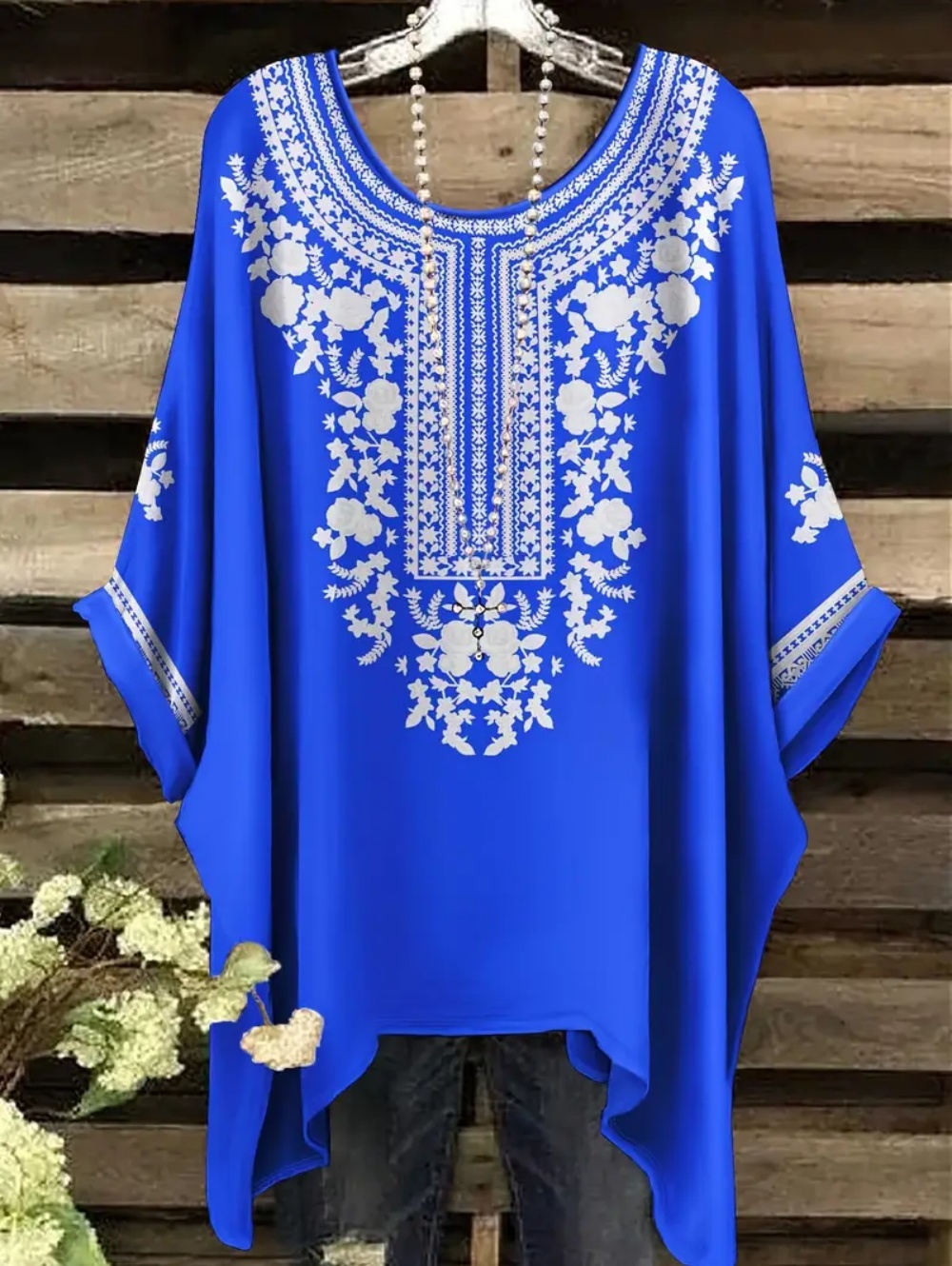 Ethnic Chic Fashion - Kaos Oversize Bohemian Chic Motif Etnik
