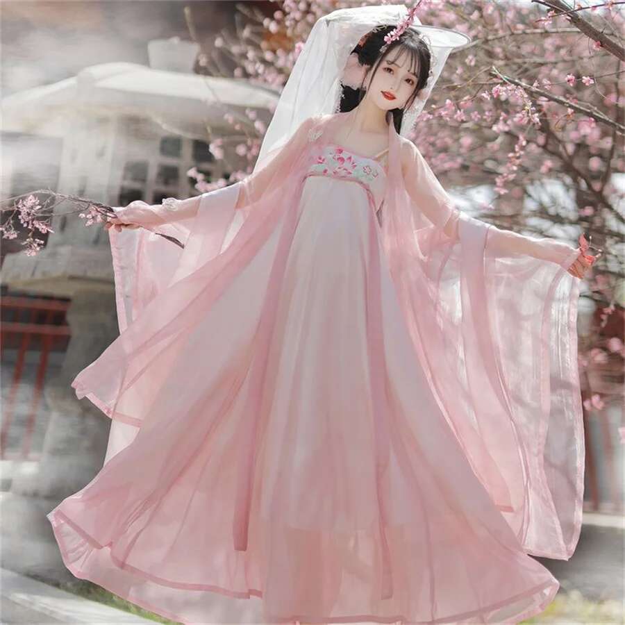 Hanfu Gaun Tradisional Tiongko - Ethnic Dress Fashion Show ulasan dan harga