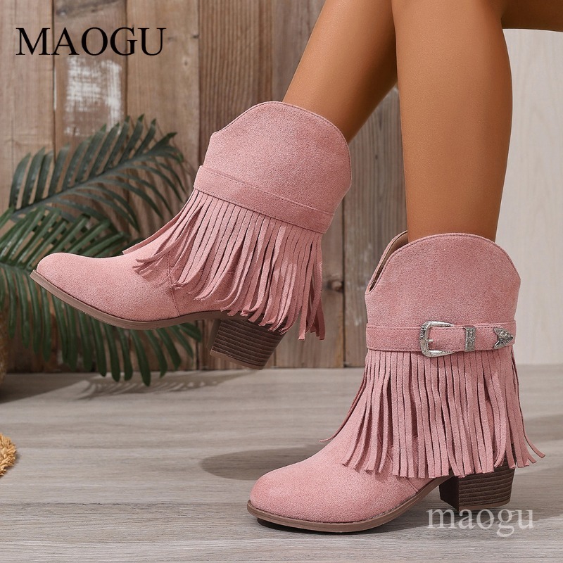 Sepatu Bot Wanita Model Koboi  - Ethnic Fabric ulasan dan harga