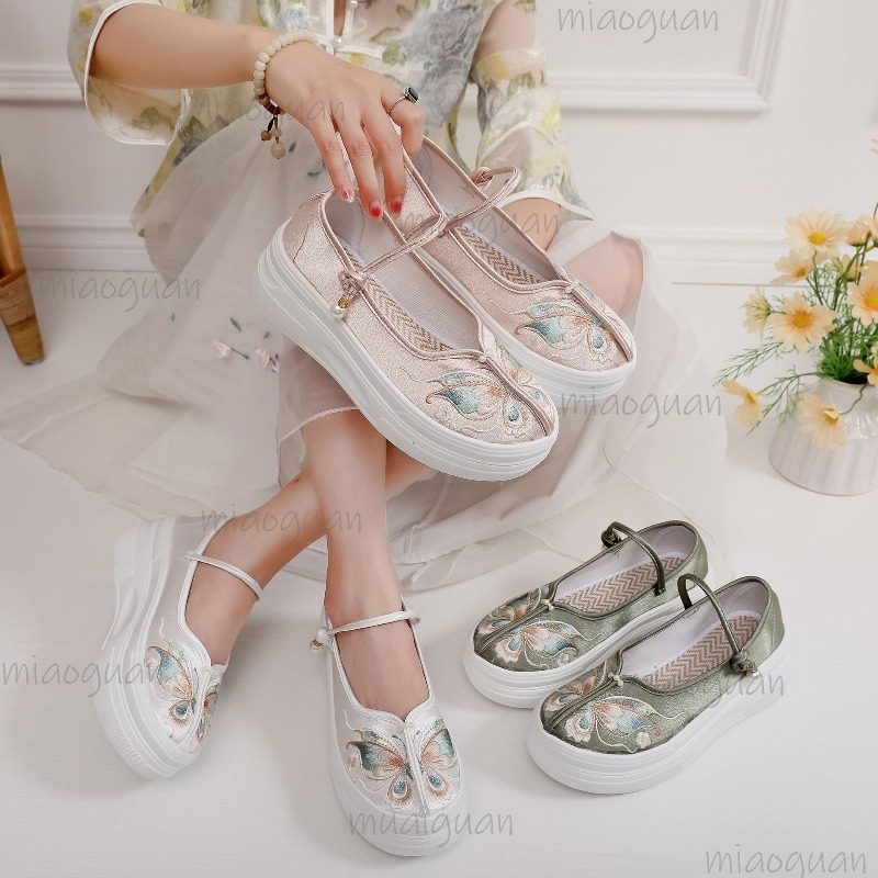 Sepatu Platform Bordir Gaya Ci - Ethnic Fabric ulasan dan harga
