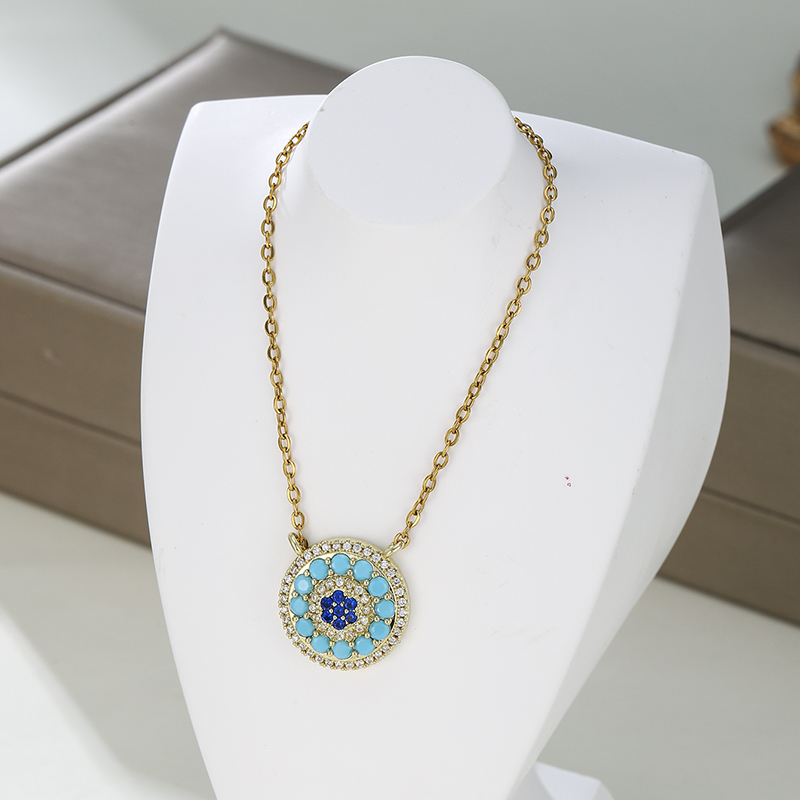 Kalung Liontin Bulat Imitasi P - Fashion Show Ethnic Wear ulasan dan harga
