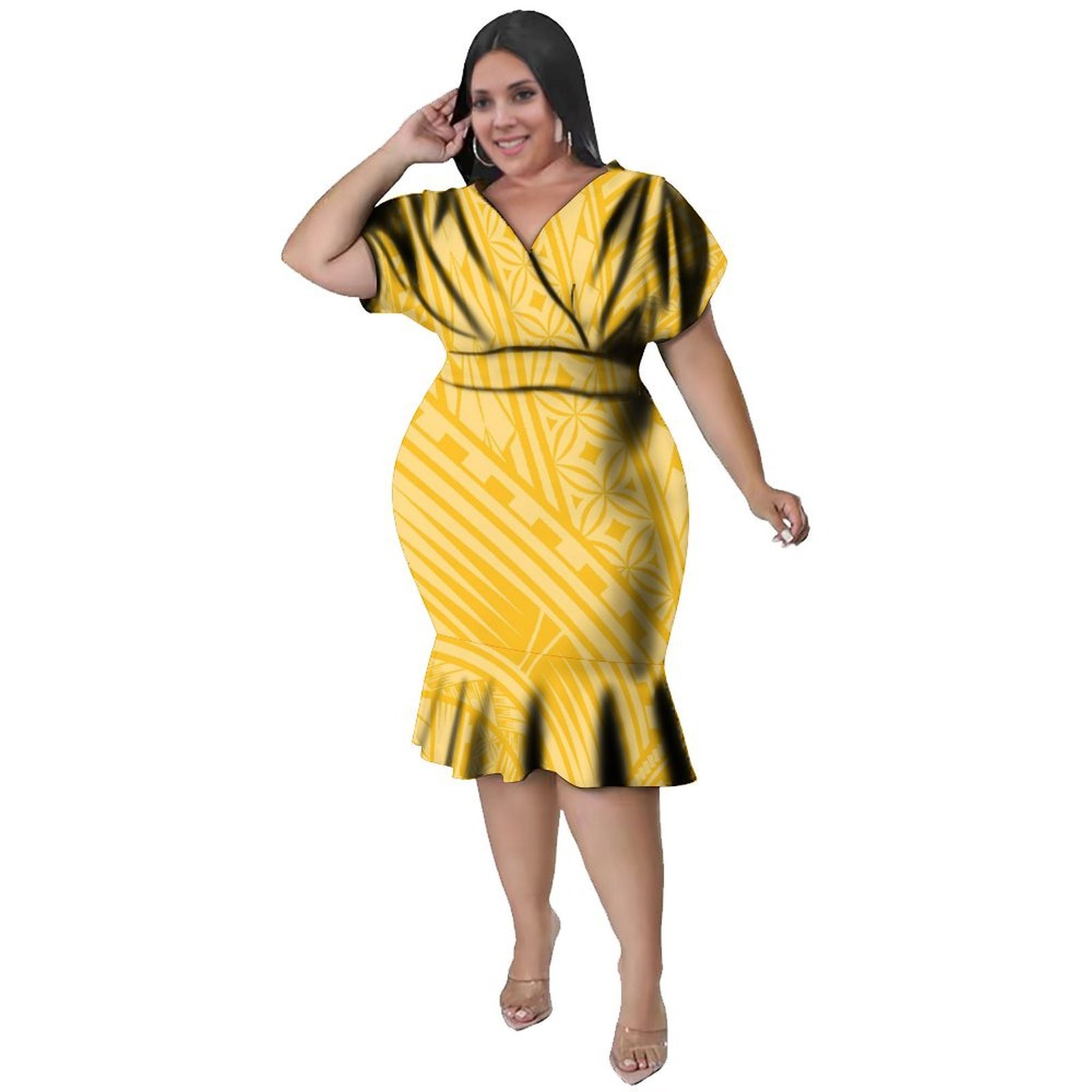 Gaun Ketat Wanita Bergaya Poli - Ethnic Fabric ulasan dan harga
