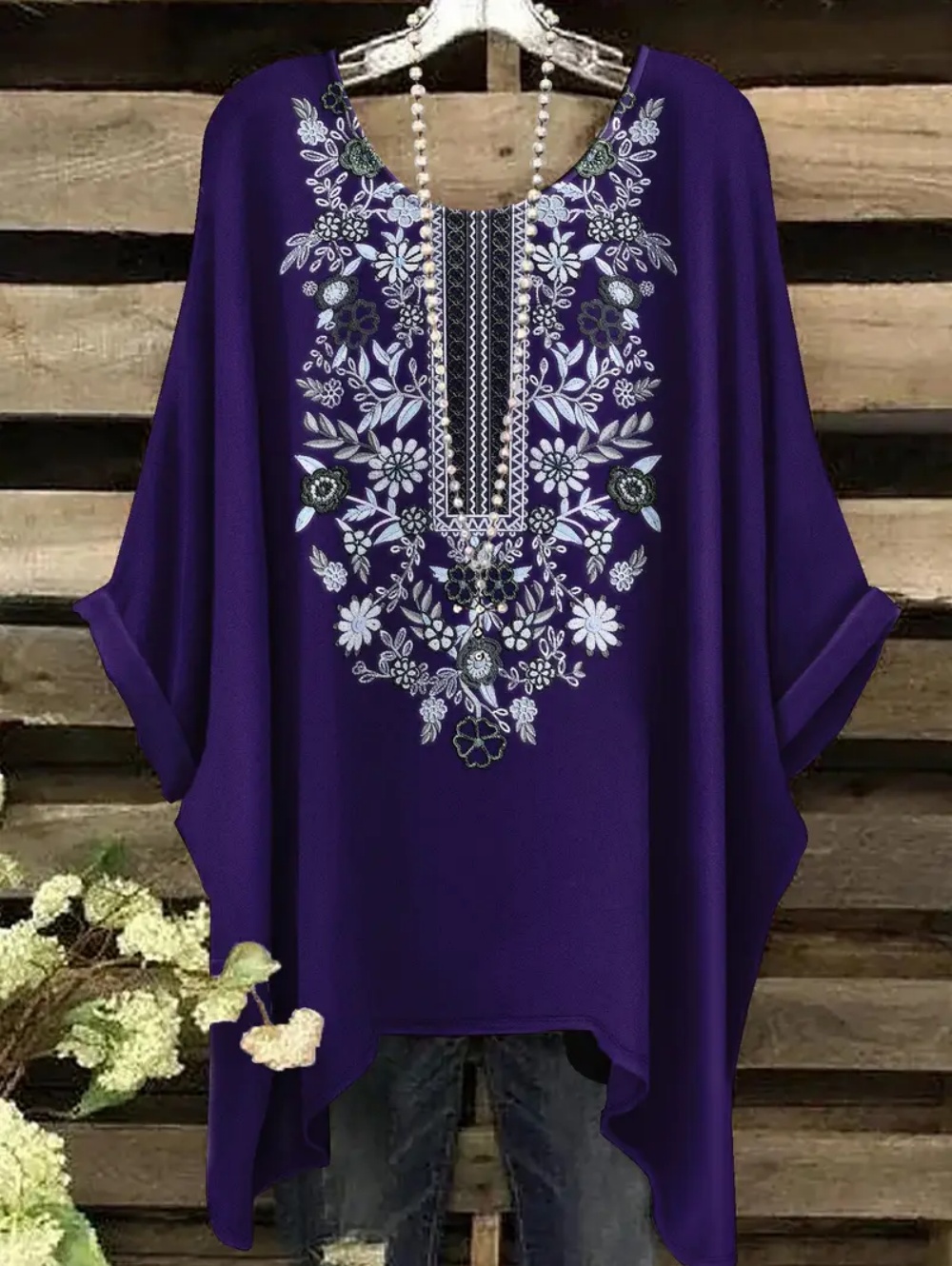 Kaos Oversize Bohemian Chic Mo - Ethnic Chic Fashion ulasan dan harga